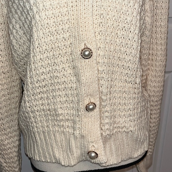 Blu Pepper Cream Knit Cardigan - Picture 4 of 11